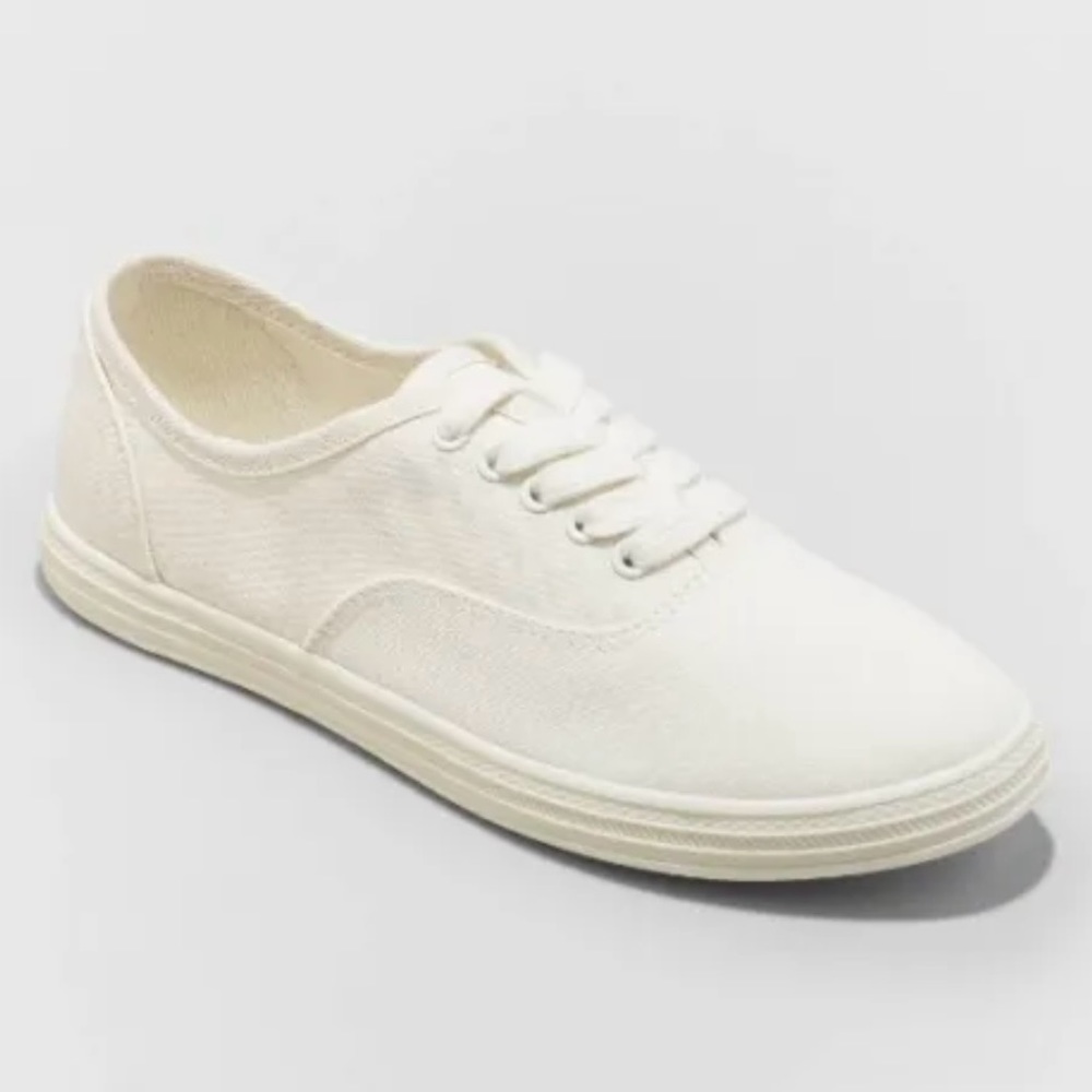 Women's Lunea Lace-Up Sneakers - Universal Thread lvory Size 12